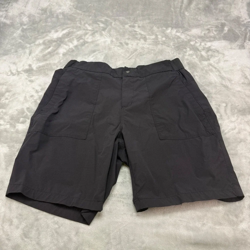 Reel Life Mens XL Black Nylon Spandex Elastic Waist‎ Outdoor Shorts